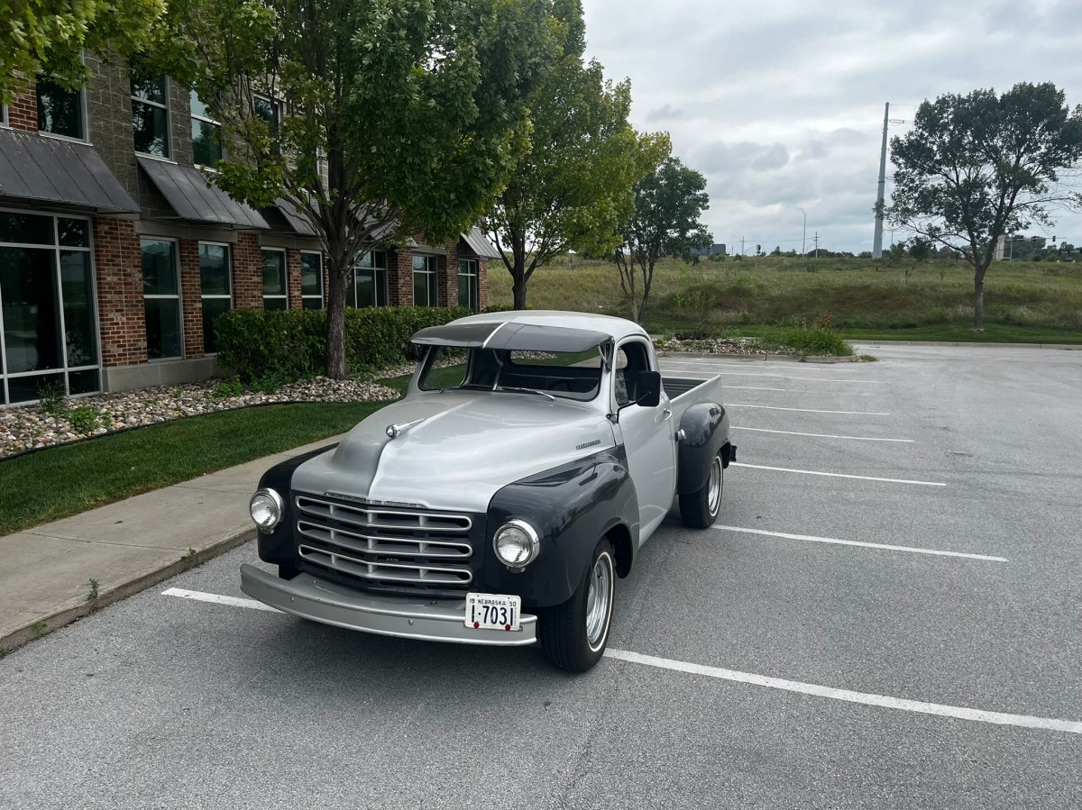 1950 Studebaker Pickup — exterior front three-quarter view