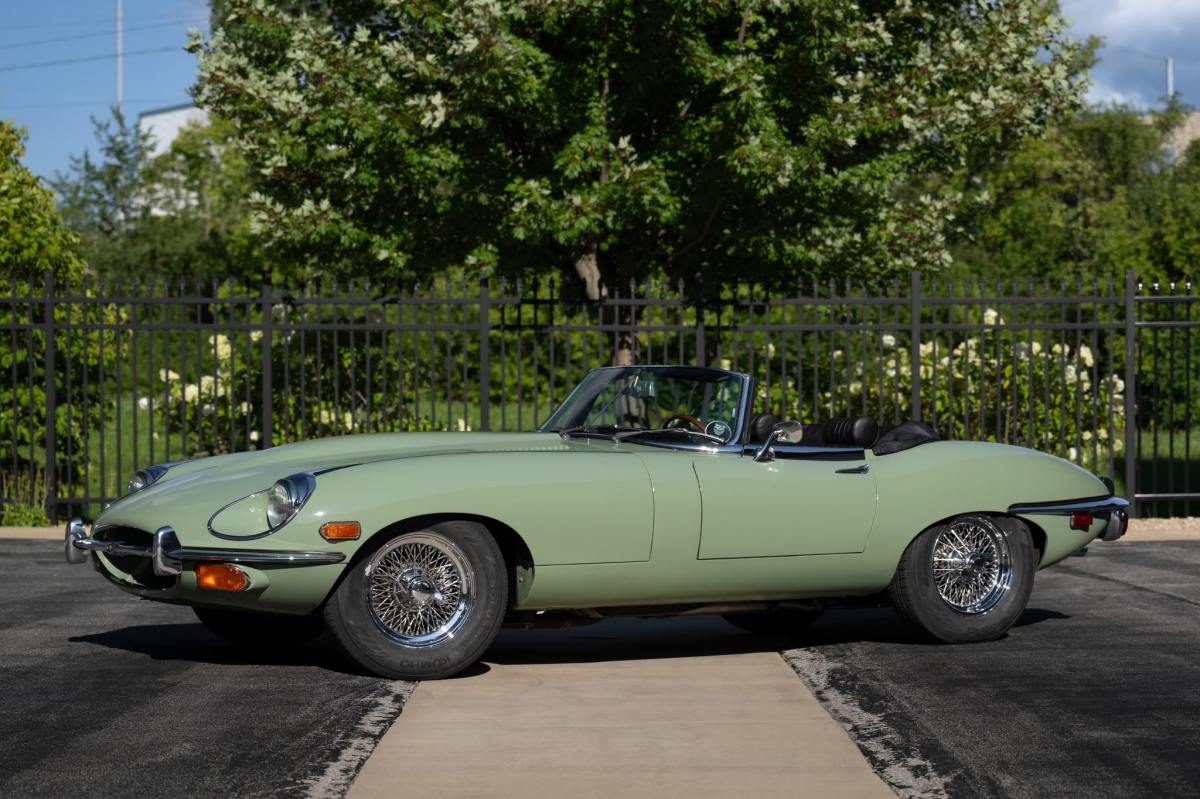 1969 Jaguar XKE Series II Roadster — exterior front three-quarter view