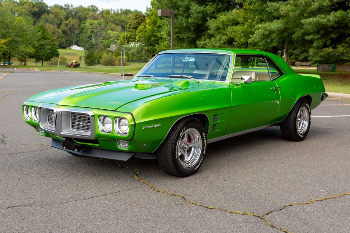 400-Powered 1969 Pontiac Firebird Coupe 4-Speed — exterior front three-quarter view