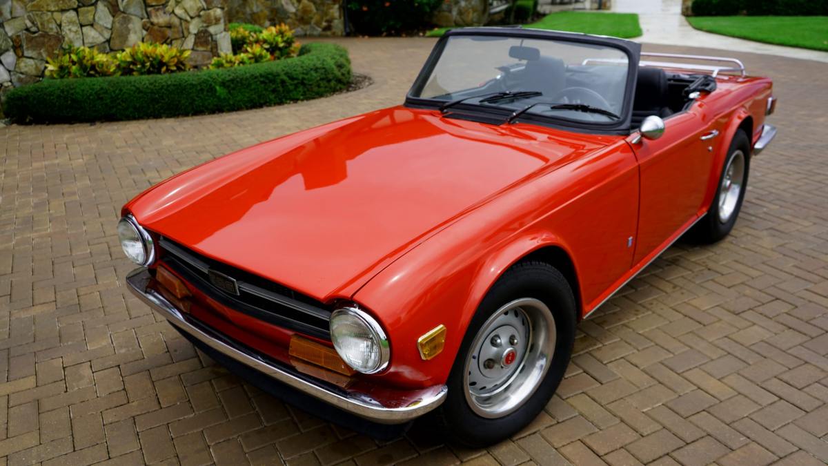 1972 Triumph TR6 — exterior front three-quarter view