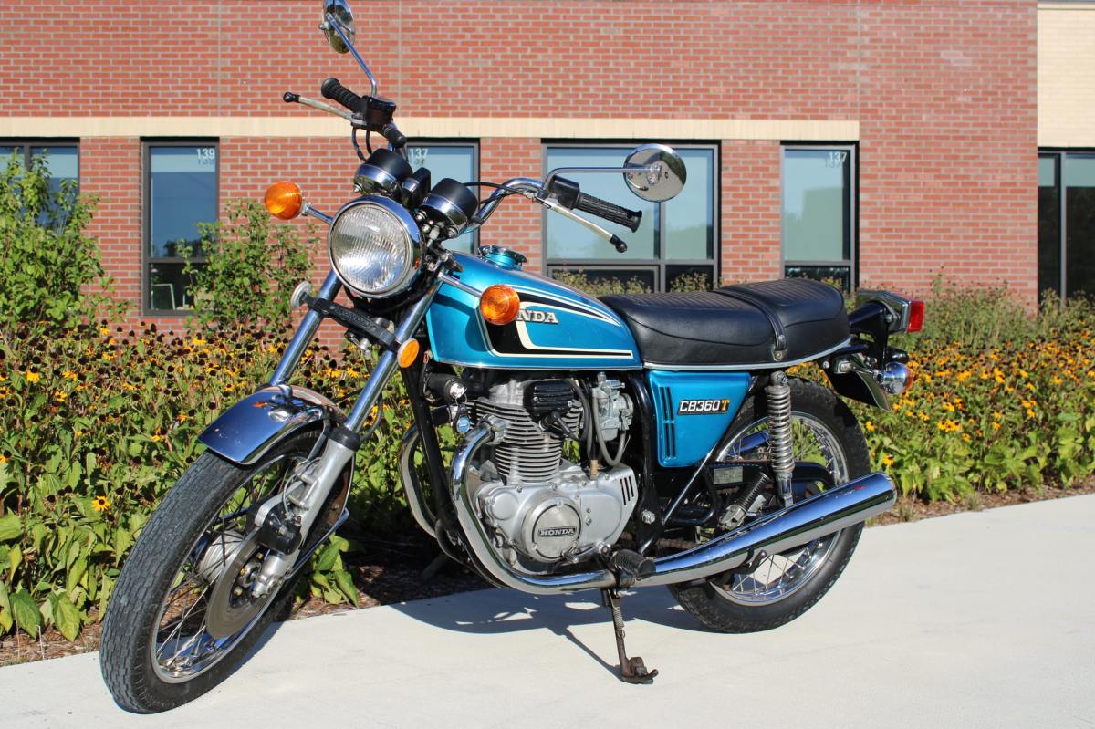 1975 Honda CB360T — exterior front three-quarter view