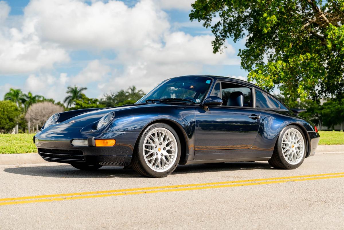 46k-Mile 1996 Porsche 911 Carrera Coupe 6-Speed — exterior front three-quarter view