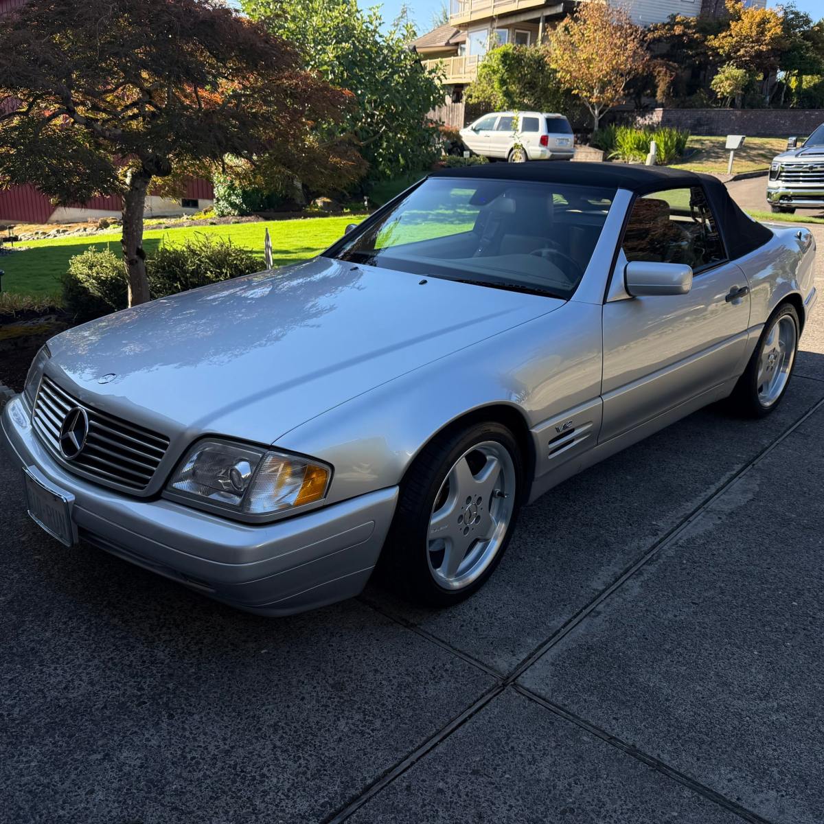 41k-Mile 1998 Mercedes-Benz SL600 — exterior front three-quarter view