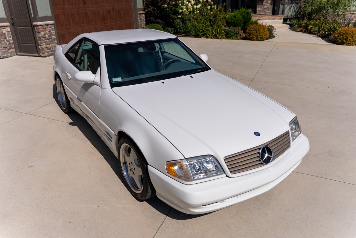 50k-Mile 2001 Mercedes-Benz SL500 — exterior front three-quarter view