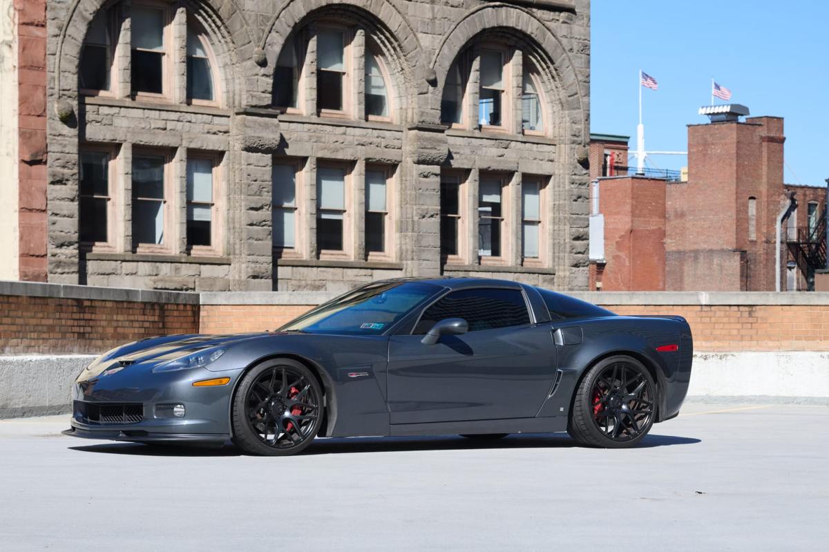 42k-Mile 2009 Chevrolet Corvette Z06 — exterior front three-quarter view