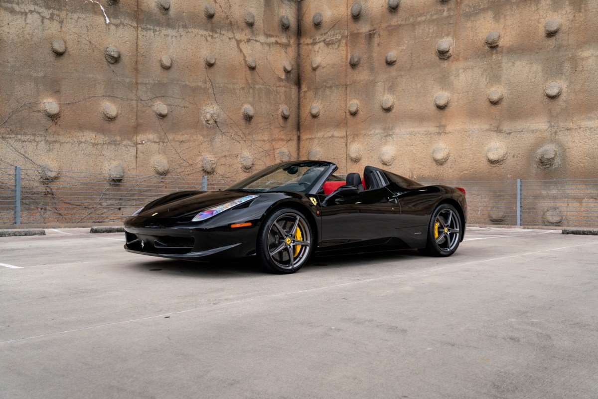 8k-Mile 2012 Ferrari 458 Spider — exterior front three-quarter view