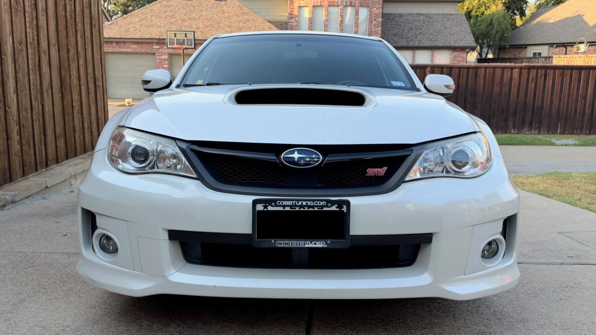 41k-Mile 2012 Subaru Impreza WRX STi — exterior front three-quarter view