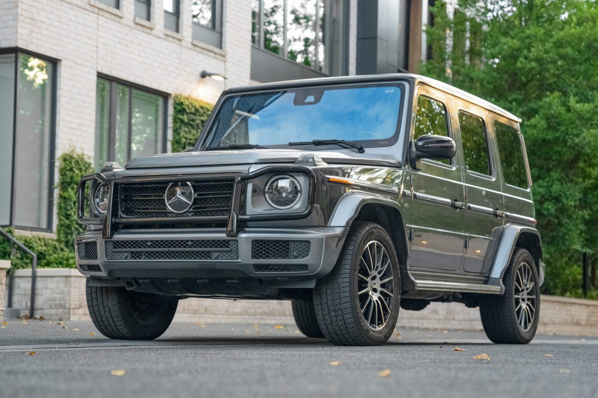 2019 Mercedes-Benz G550 — exterior front three-quarter view