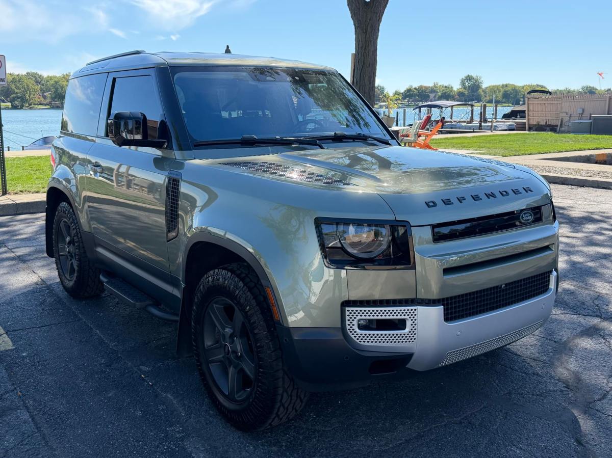 2021 Land Rover Defender 90 S — exterior front three-quarter view